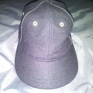 Alternative Black Wool Blend with Charcoal Piping cap adjustable brimmed hat